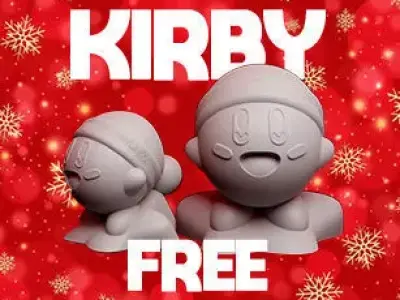 KIRBY CHRISTMAS FREE Free 3D print model