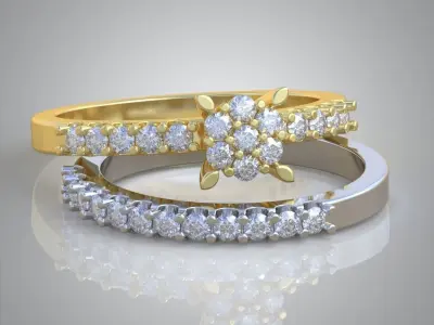 Diamond ring 0515 3D printable model12 Free 3D print model