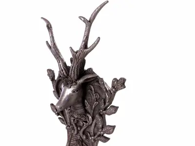 Deer Wall Decor Low-poly 3D model