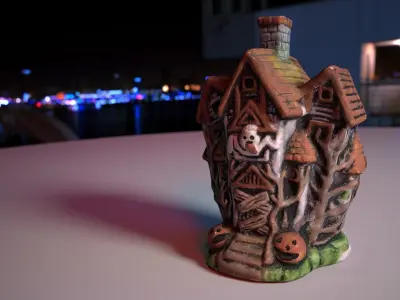 0002-09 Small Haunted House Low-poly 3D model