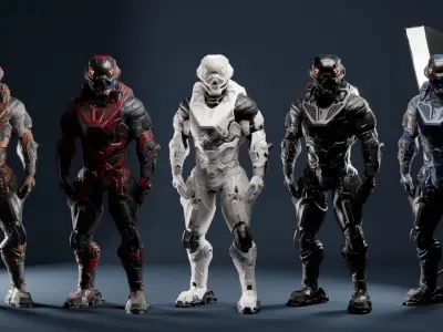 Cybernetist Remastered Low-poly 3D model