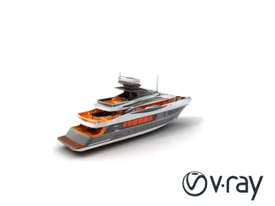 Regal Royal Superyacht with Versailles-style Opulence model pack Low-poly 3D model