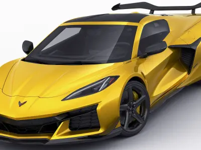 Corvette 2023 Z06 C8 and Z06 Z07 performance package 3D model