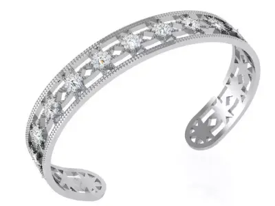 Star Bangle Bracelet 3834 3D print model