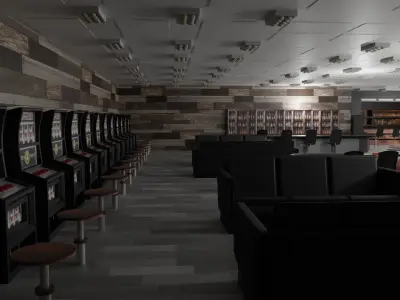 Casino Interior Low-poly 3D model