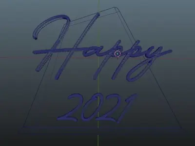 Happy 2021 souvenir Free 3D print model