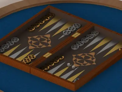 Lux Backgammon 3D model