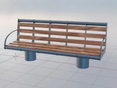 Bench Free low-poly 3D model buy