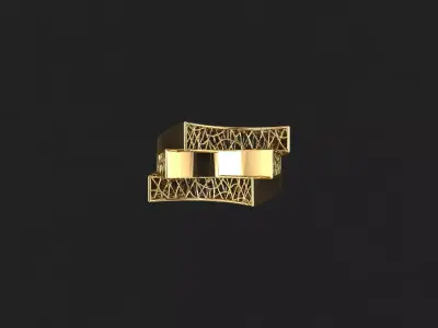 AR-TRK-Z054 gold ring 3D print model