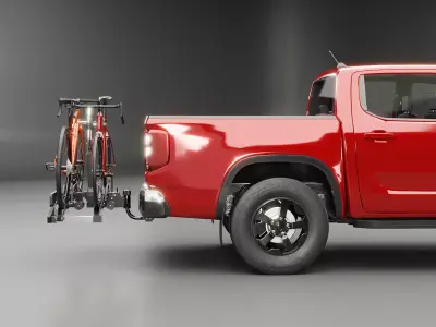 Generic Modern Pickup and Bicycle Towbar Carrier with Bikes 3D model