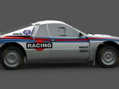 1984 Lancia 037 Rally 3D Model High-Quality Detailed Design Low-poly 3D model