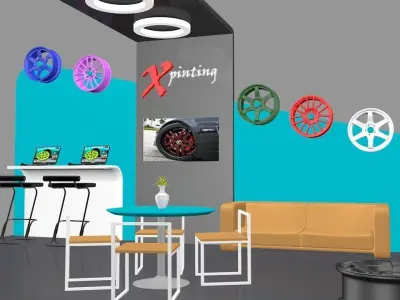 Exhibition booth 3D model 4