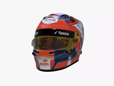 Kubica helmet 2019 Low-poly 3D model