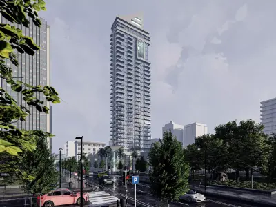 Azure Tower Exterior Design 3D model