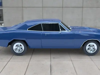 Dodge Charger RT 1968 Low-poly 3D model