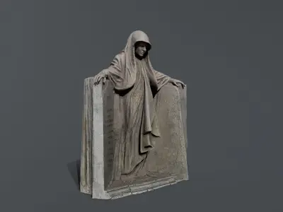 Dark Woman Low-poly 3D model
