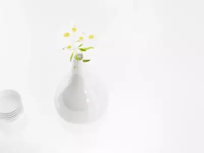 lowpoly vase with flowers Free low-poly 3D model