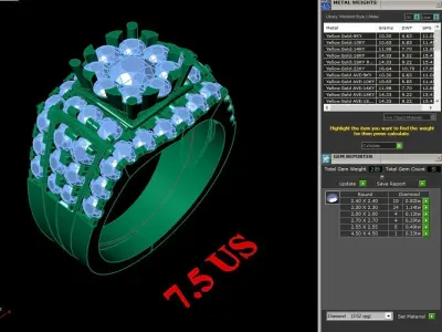 Luxury Men Rings Designs 5MR004 3D print model