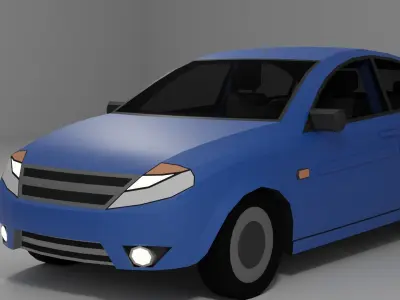 Lowpoly Hatchback 3D model