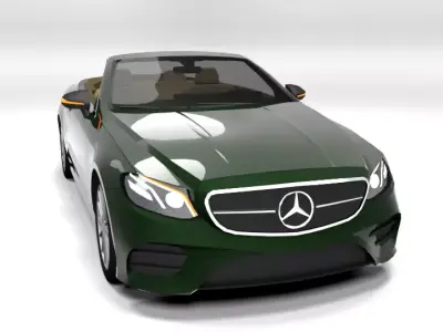 MERCEDES E CLASS CABRIO OPEN 2017 LOWPOLY Low-poly 3D model