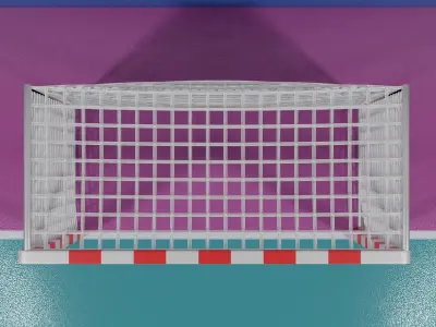 Standard Futsal Goal 3D model