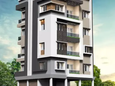 architecture building design Low-poly 3D model