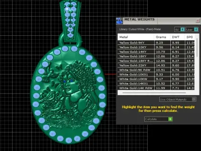 FEMALE AND BIRDS COIN PENDANT 3D PRINTABLE MODEL 3D print model