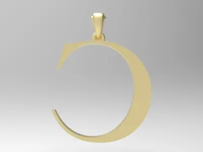 Alphabet Latin C 3D print model