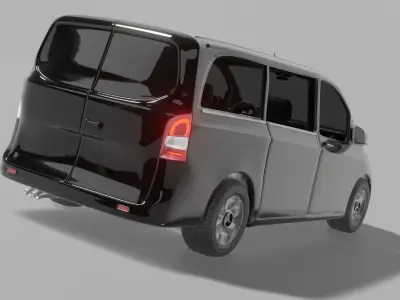 Mercedes Benz Vito Low-poly 3D model