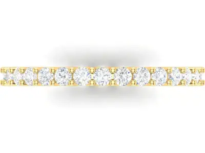 U Shaped Eternity Ring 2 point 1 mm stone size swiss 16 and EU56 3D print model