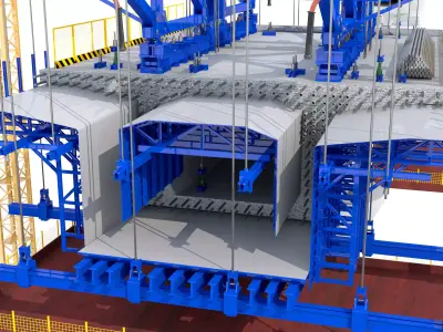 bridge construction 3D model