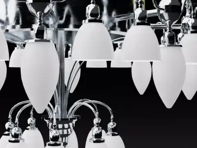 Tudor Revival Chandelier 3D model