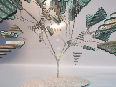 Conceptual shrub S1Av4 Low-poly 3D model