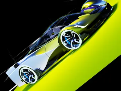 Electric Sports Car Concept 3D model