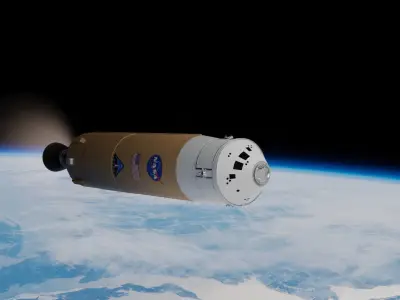 Ares 1 NASA Rocket Low-poly 3D model