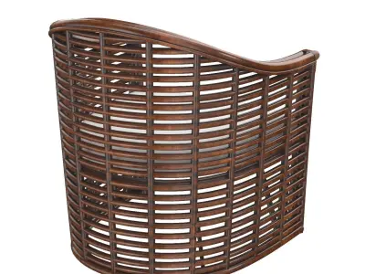Knox Rattan Accent Arm Chair 3D model