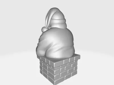 Santa Claus Chimney Bust Christmas Decoration 3D print model