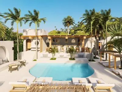  3D Exterior Scene 3D model design garden and landscape 3D model