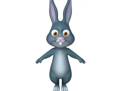 Rabbit cartoon 3D model