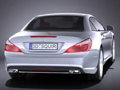 Mercedes SL 2015 VRAY 3D model