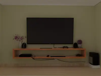 living room Free low-poly 3D model