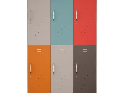 Sports locker for changing room 3D model