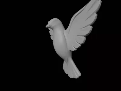 Peace Dove Sculpture 3D print model
