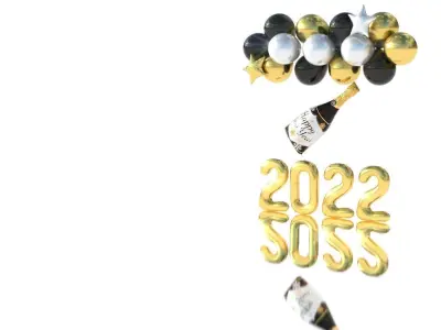 BALLOONS NEW YEAR 2 3D model