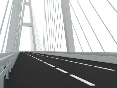 Bridge Russian Stylized low poly Low-poly 3D model