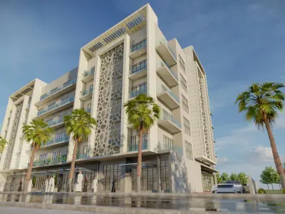 Apartment building 3d model 3D model