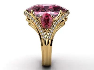 Exquisite Gemstone Rings 3D print model