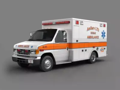 Equipped Emergency Vehicle 3D model