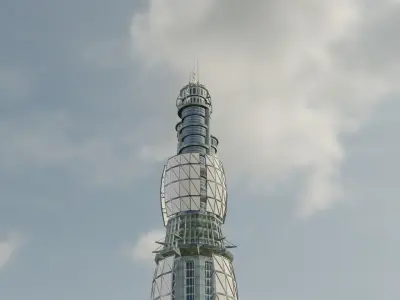 FutureTower2 skyscraper in tokyo 3D model