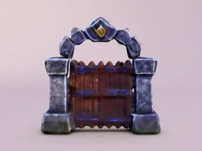 Immersive 3D Door Model for Gaming 3D model